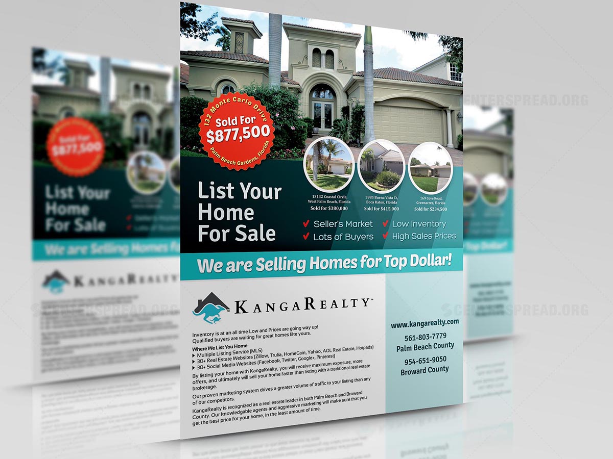 real estate flyer design for a company by centerspread design 4598376
