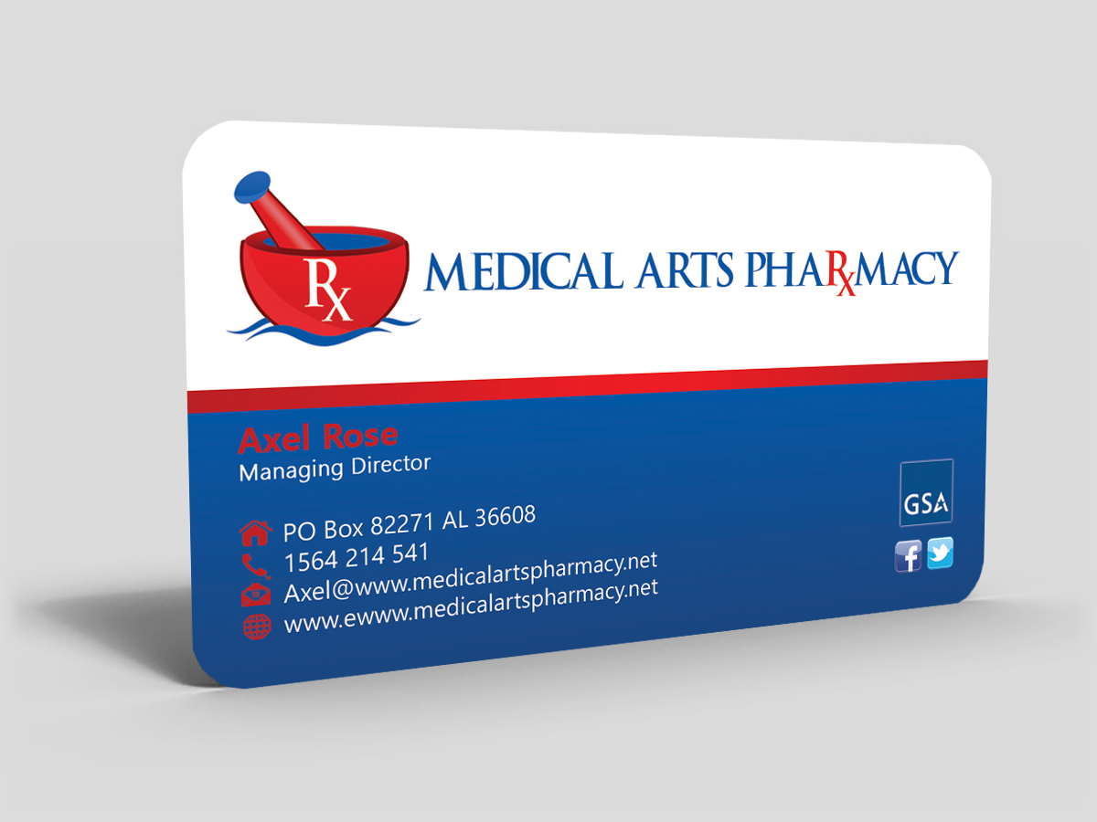 Visitenkarten-Design von Hardcore Design für Medical Arts Pharmacy | Design #4519746