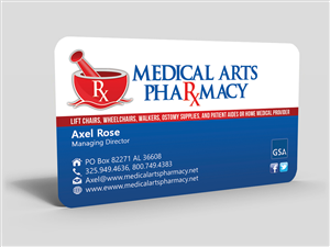 Business Card Design by Hardcore Design for Medical Arts Pharmacy | Design: #4522631