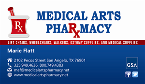 Business Card Design by Hardcore Design for Medical Arts Pharmacy | Design: #4536593