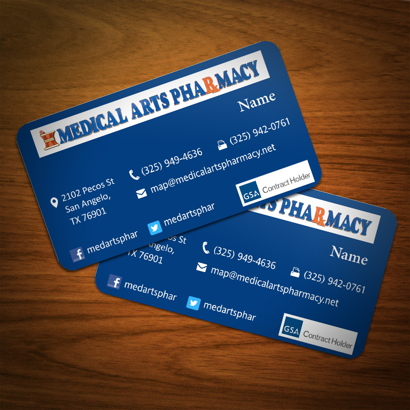 Visitenkarten-Design von Abikasirajan für Medical Arts Pharmacy | Design #4513619
