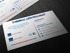 Business Card Design by Pointless Pixels India for Medical Arts Pharmacy | Design: #4489587