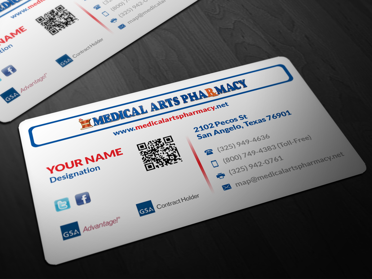 Business Card Design by Pointless Pixels India for Medical Arts Pharmacy | Design #4493317