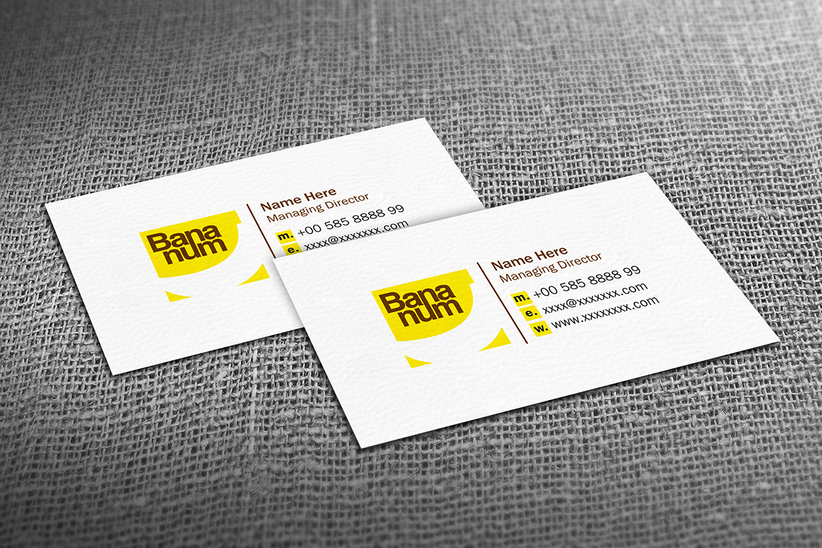 Diseño de Tarjeta de Presentación por ALSADESIGN para Bananum | Diseño #4486687
