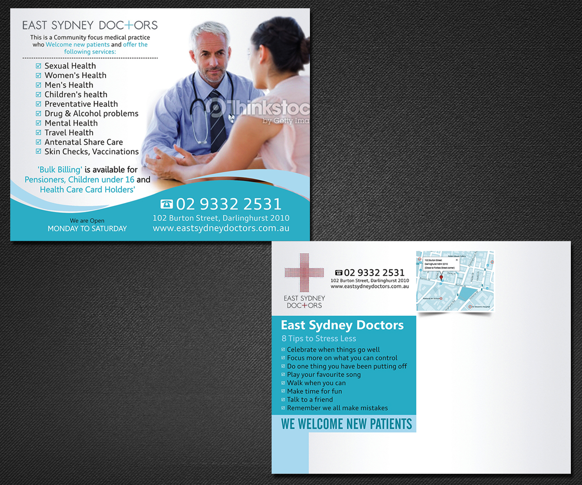 Postcard Design by Designers Hub for East Sydney Doctors | Design #4595913