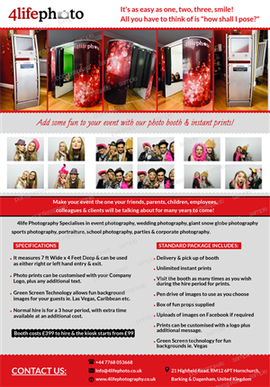 Design de Flyer par Pointless Pixels India pour 4life Photography | Design #4519792
