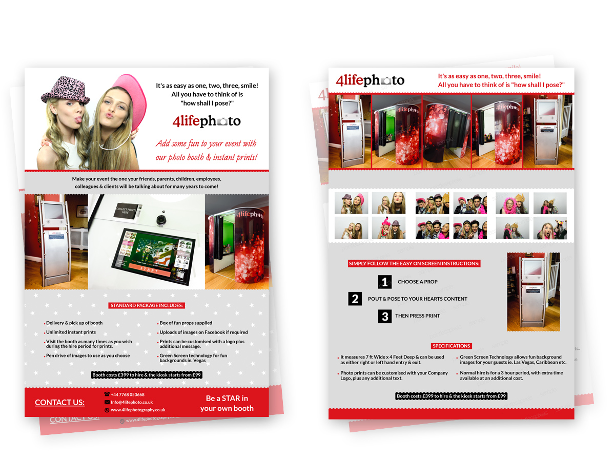 Flyer Design by Pointless Pixels India for 4life Photography | Design #4523737