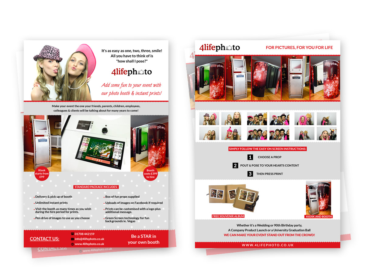 Diseño de Flyer por Pointless Pixels India para 4life Photography | Diseño #4536315
