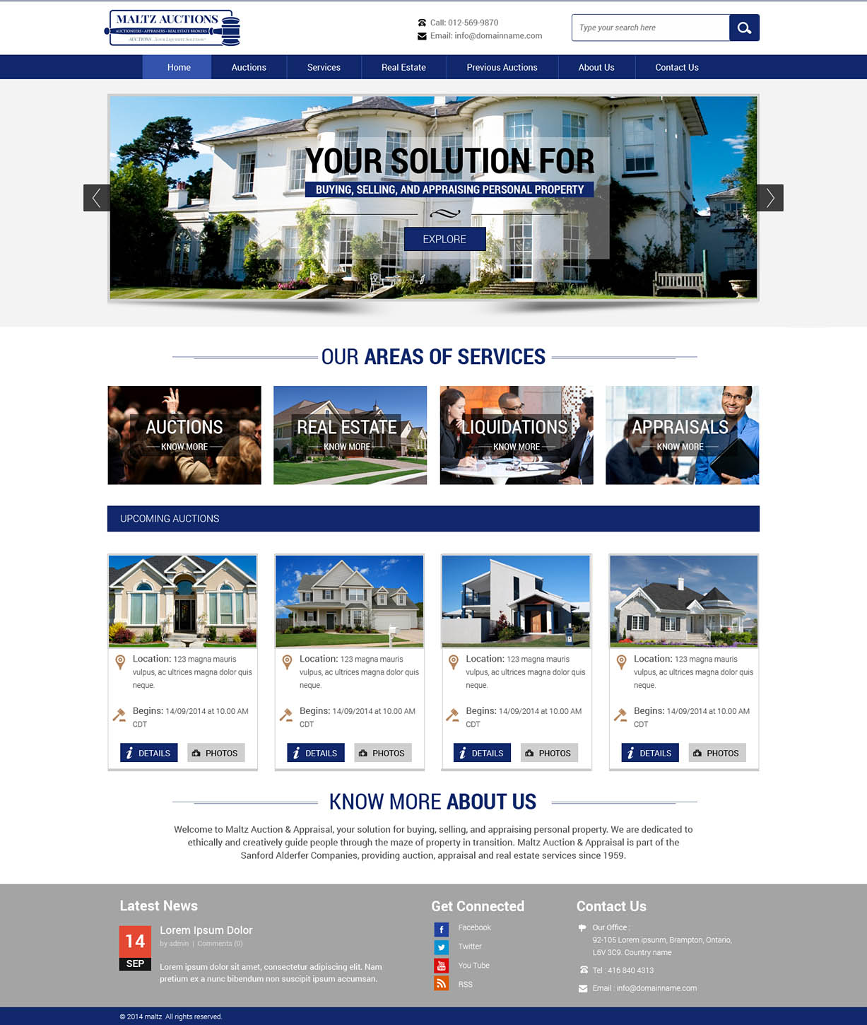 Wordpress Design by ASL Global for AuctionServices.com, Inc. | Design: #4523372