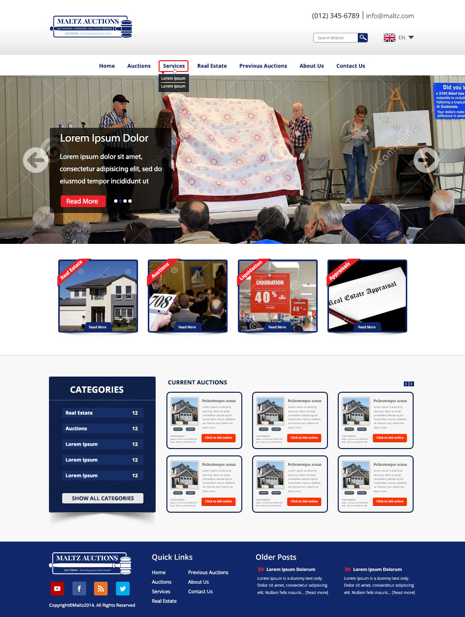 WordPress-Design von CoolDesignz für AuctionServices.com, Inc. | Design #4510828