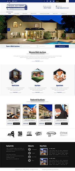 WordPress-Design von web deskers für AuctionServices.com, Inc. | Design #4512876