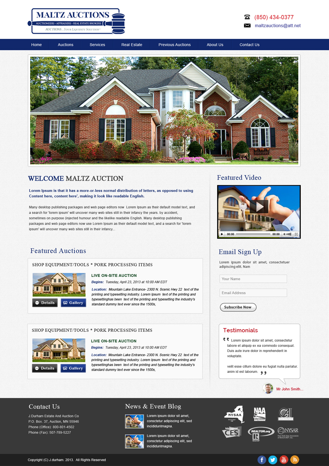 Wordpress Design by webxvision for AuctionServices.com, Inc. | Design #4516760