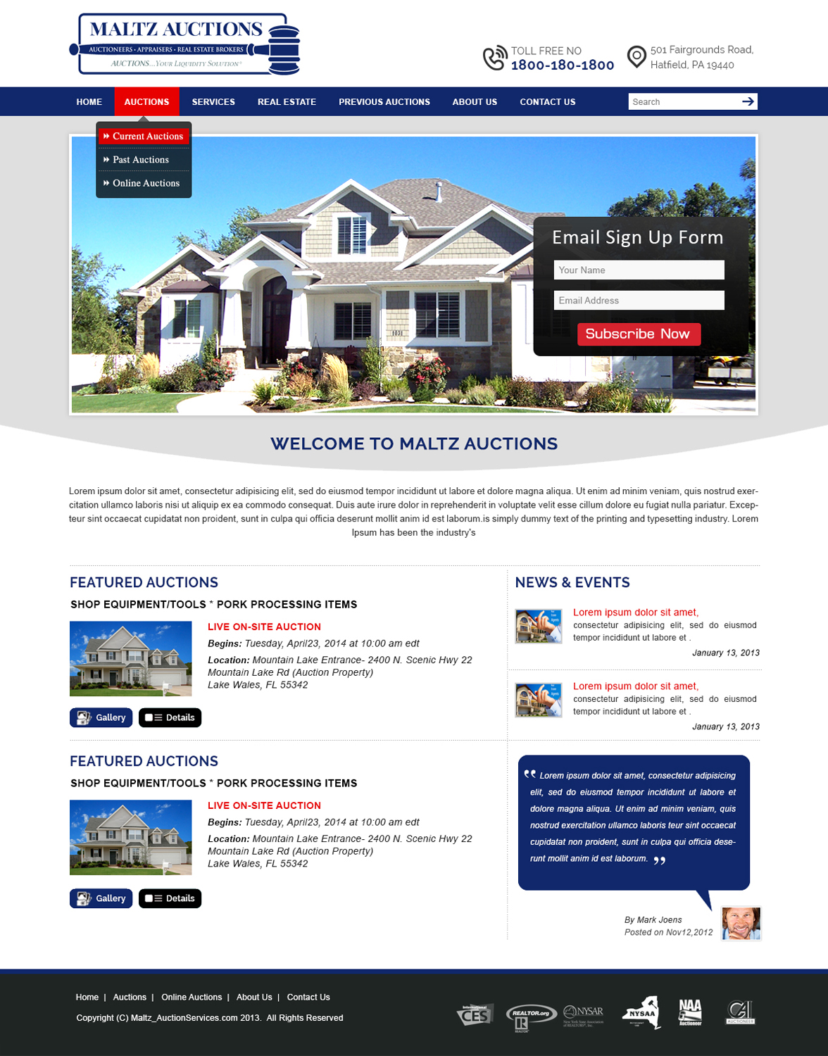 Wordpress Design by webxvision for AuctionServices.com, Inc. | Design #4519729