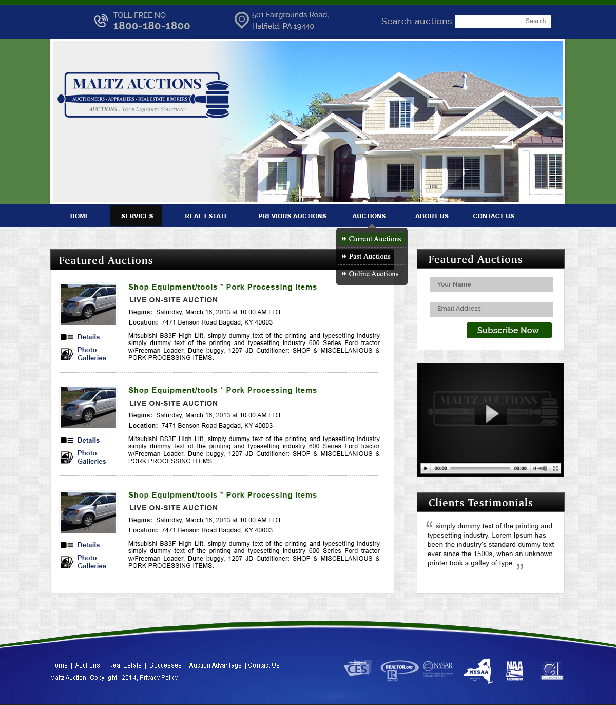 Wordpress Design by webxvision for AuctionServices.com, Inc. | Design #4519742