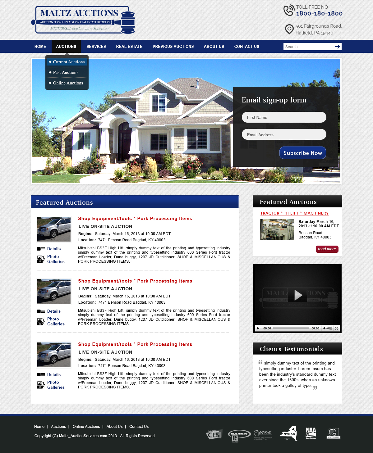 Wordpress Design by webxvision for AuctionServices.com, Inc. | Design #4519771