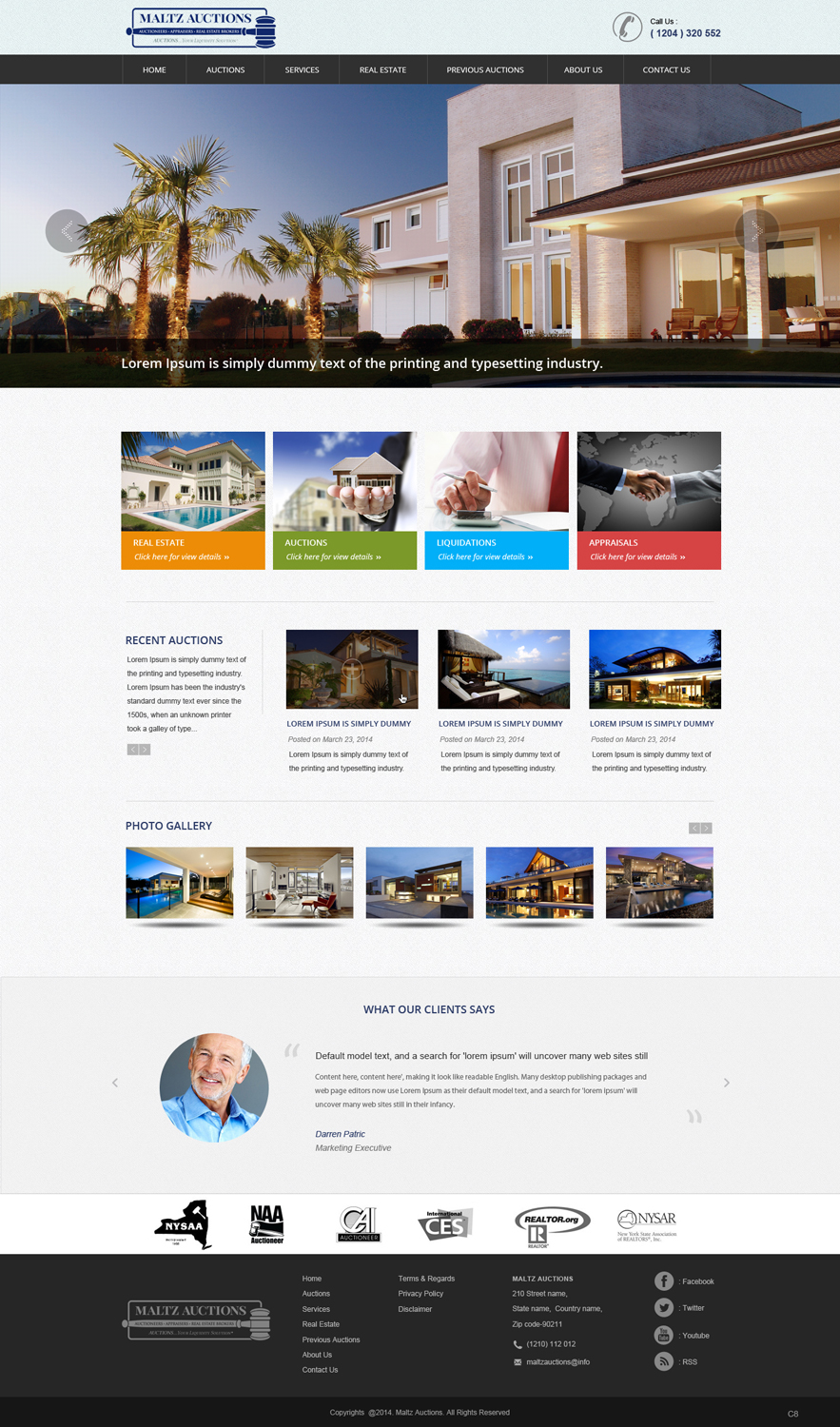 Wordpress Design by pb for AuctionServices.com, Inc. | Design #4523872