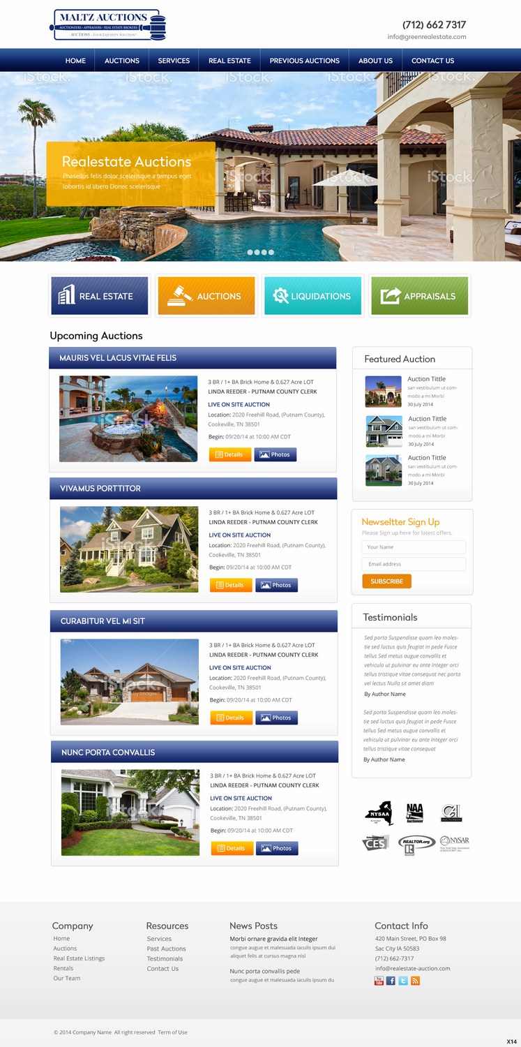 WordPress-Design von pb für AuctionServices.com, Inc. | Design #4523875