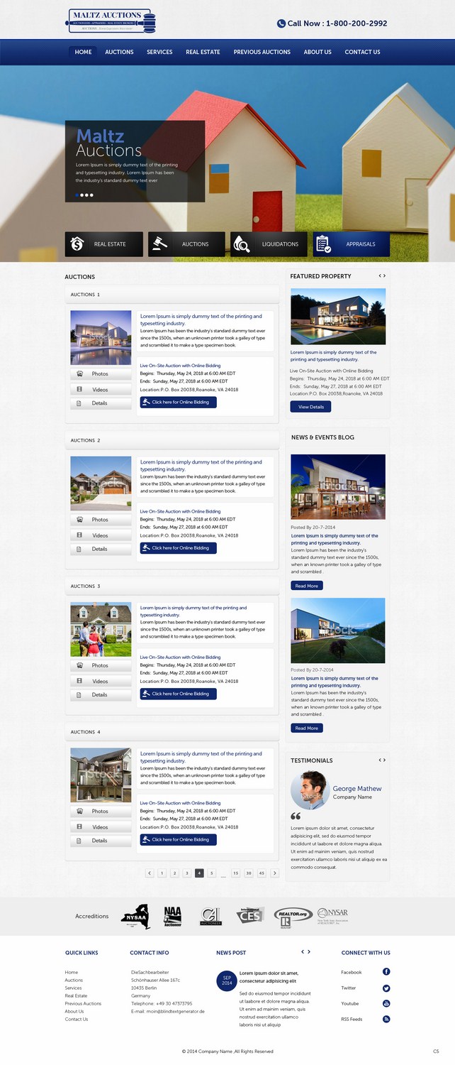 Wordpress Design by pb for AuctionServices.com, Inc. | Design #4531441