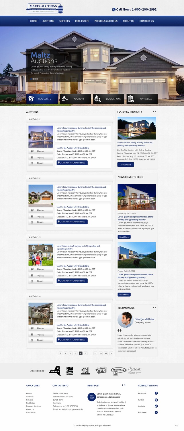 Wordpress Design by pb for AuctionServices.com, Inc. | Design #4531447