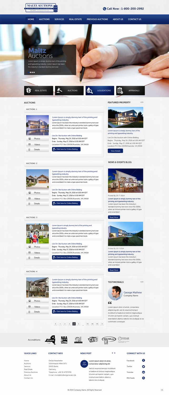 WordPress-Design von pb für AuctionServices.com, Inc. | Design #4531478