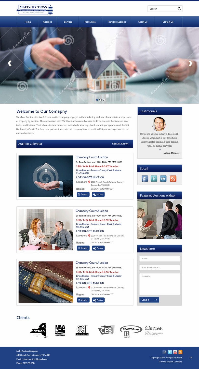 Wordpress Design by pb for AuctionServices.com, Inc. | Design #4531500