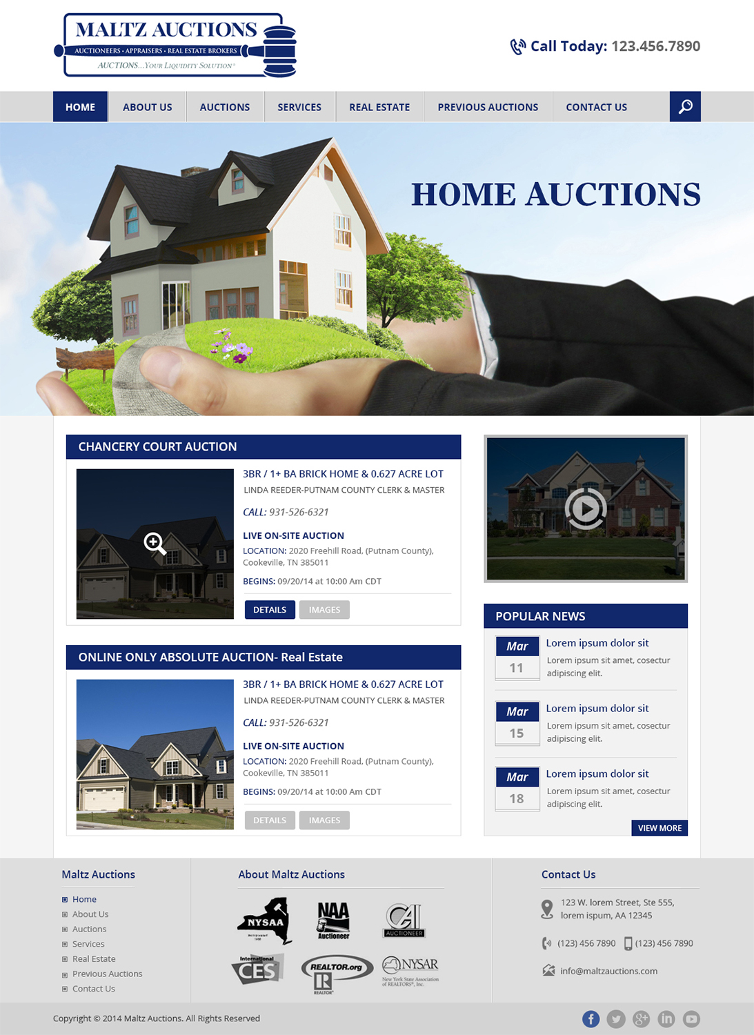Wordpress Design by Creative Usha for AuctionServices.com, Inc. | Design #4518425