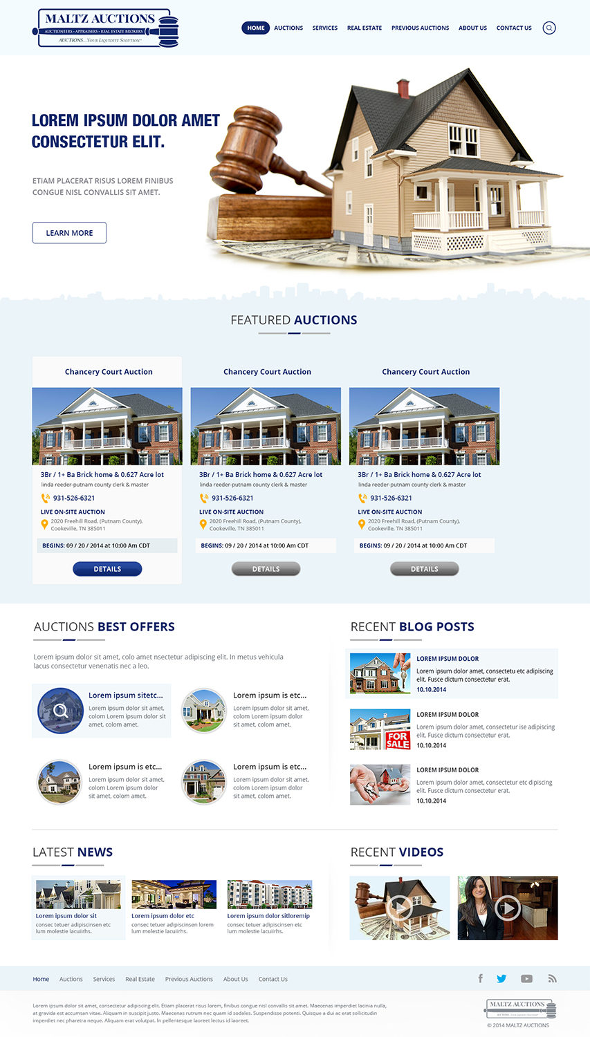 WordPress-Design von Creative Usha für AuctionServices.com, Inc. | Design #4520994