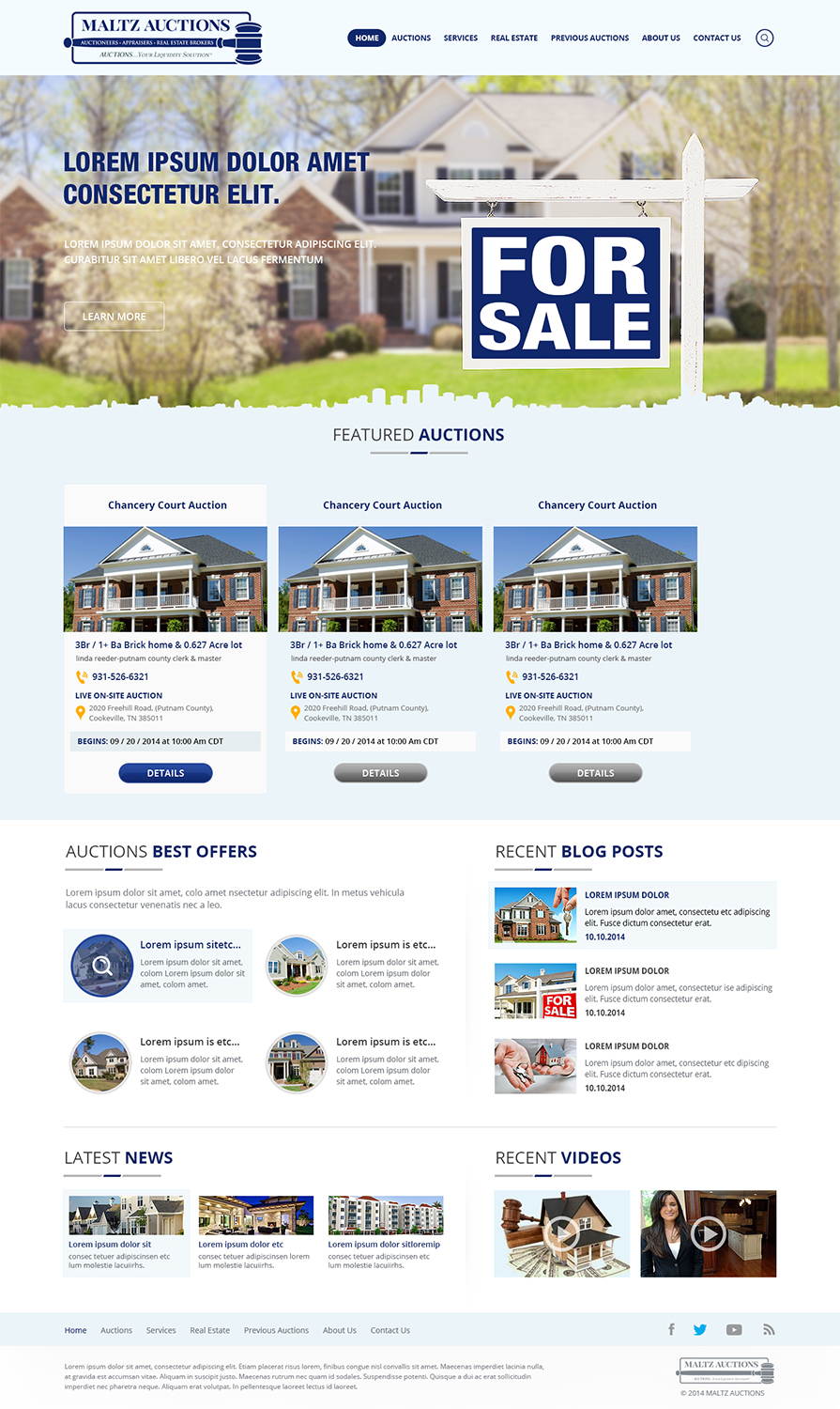 Wordpress Design by Creative Usha for AuctionServices.com, Inc. | Design #4521078