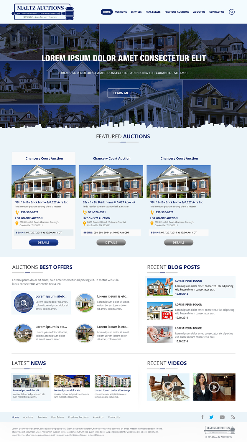 Wordpress Design by Creative Usha for AuctionServices.com, Inc. | Design #4521079