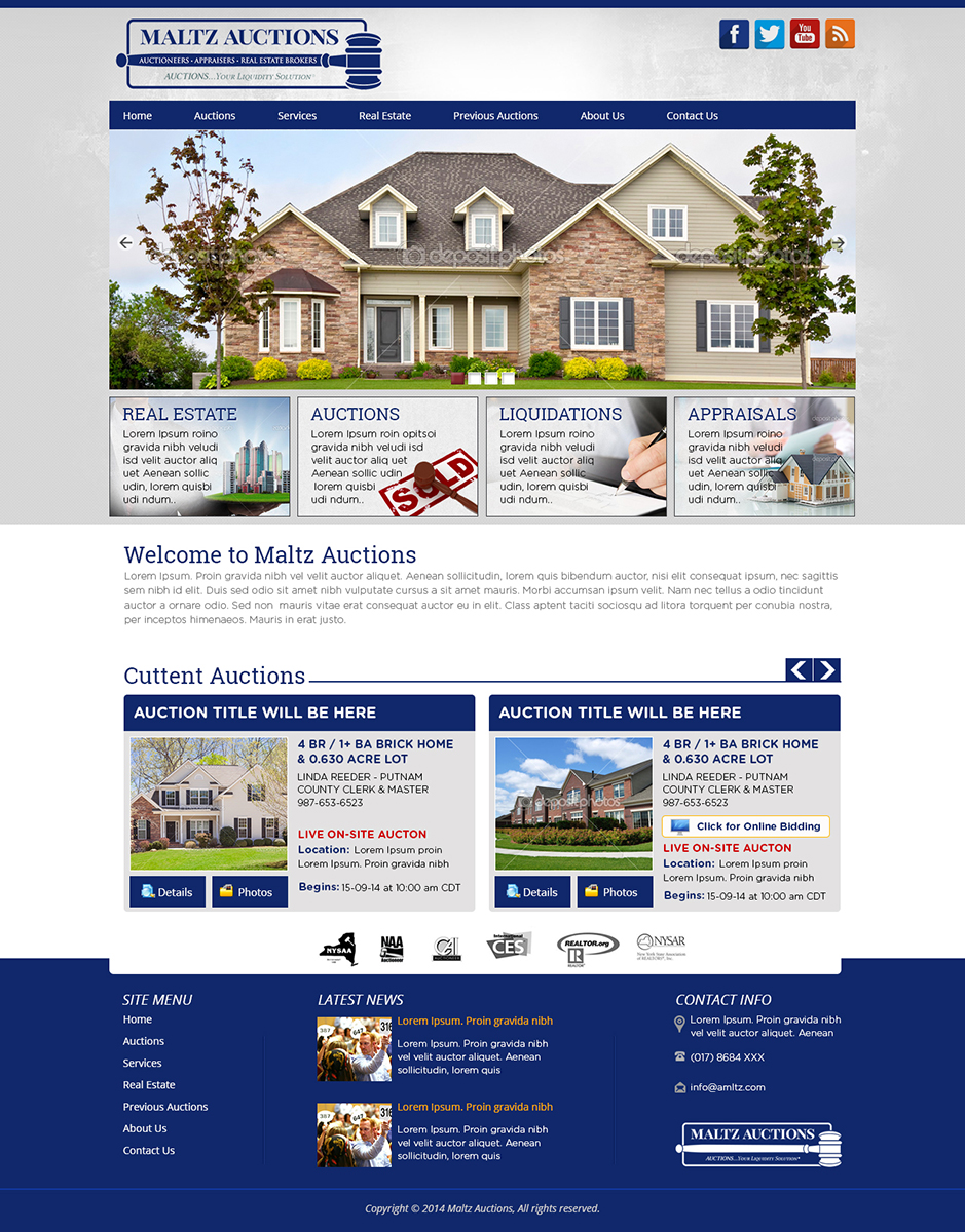 WordPress-Design von Tanvir für AuctionServices.com, Inc. | Design #4492706