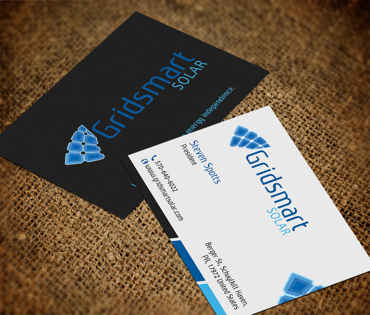 Business Card Design by Sarah Haroon for Gridsmart Solar | Design #4497013