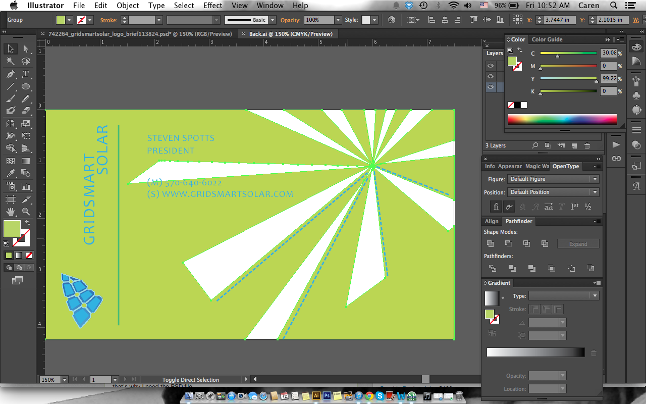 Business Card Design by carenmzawak25 for Gridsmart Solar | Design #4493316