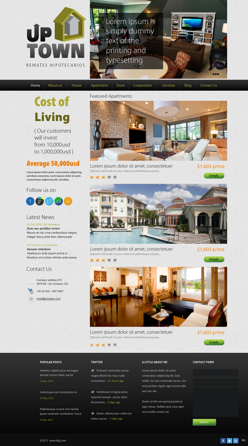Web Design by pb for UPTOWN | Design #1282141