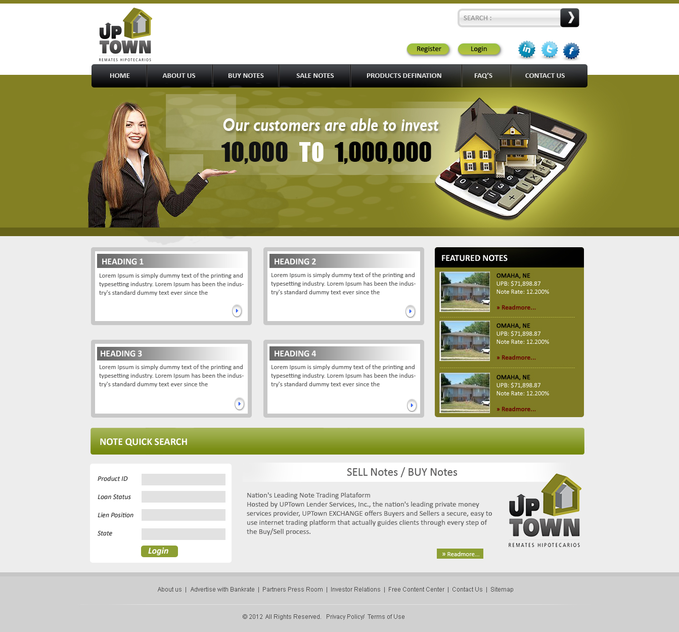 Web Design by CreativeDK for UPTOWN | Design #1295884