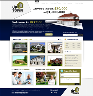 Web Design par TechWise pour UPTOWN | Design #1299080