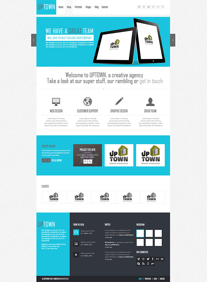 Web Design by Ananass-Templates for UPTOWN | Design #1285416