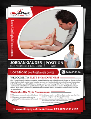 Flyer Design by ESolz Technologies for Elite Physio Fitness | Design #4594164