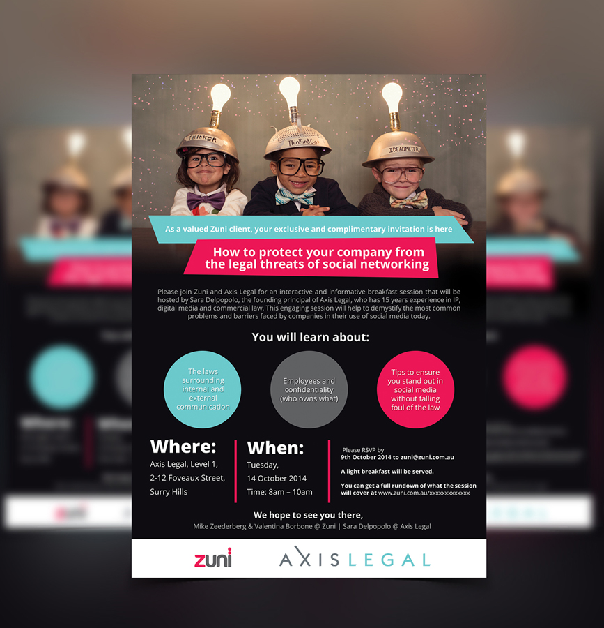 Invitation Design by maZat for Zuni | Design #4523636