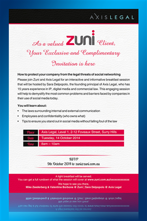 Invitation Design by ALSADESIGN for Zuni | Design: #4519659