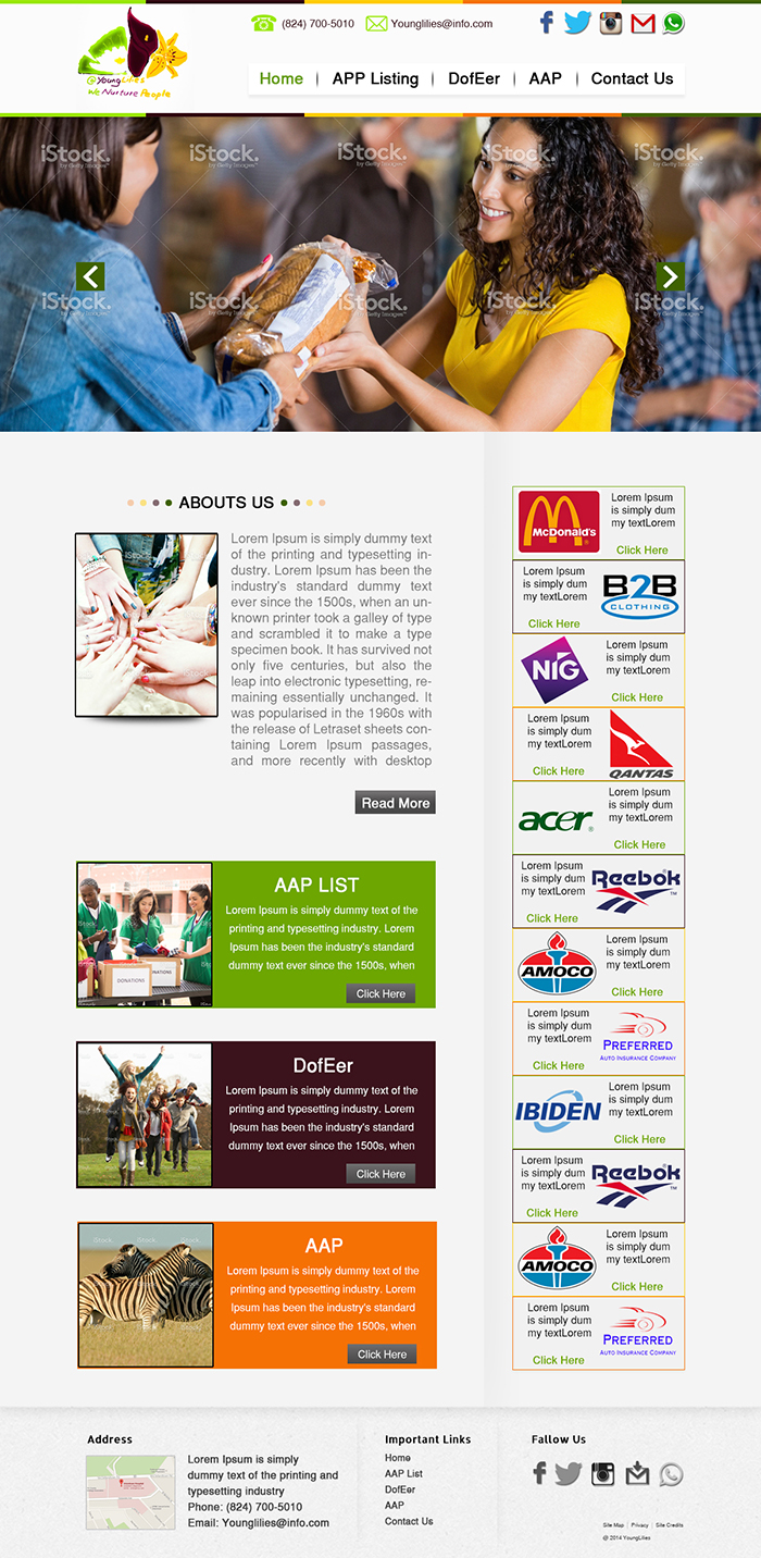 Web Design by Wings on web for Young Lilies Limited | Design #4527248