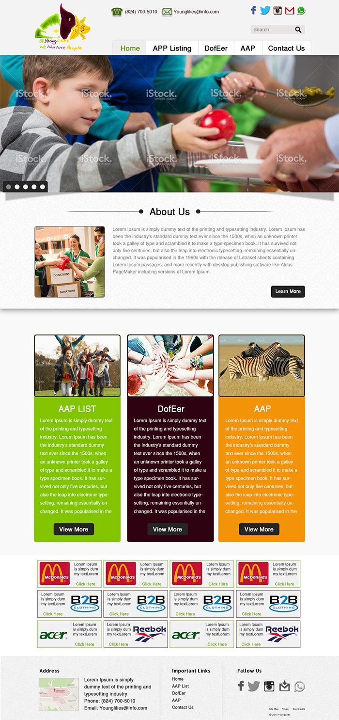 Web Design by Wings on web for Young Lilies Limited | Design #4527250