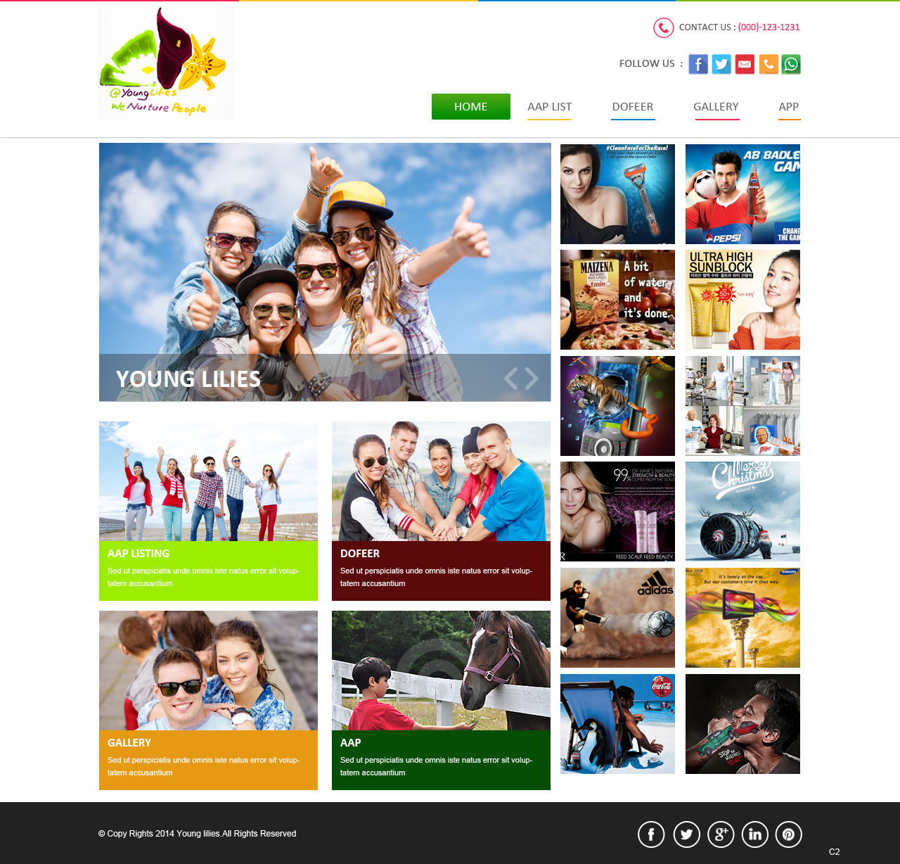 Web Design by pb for Young Lilies Limited | Design #4524241