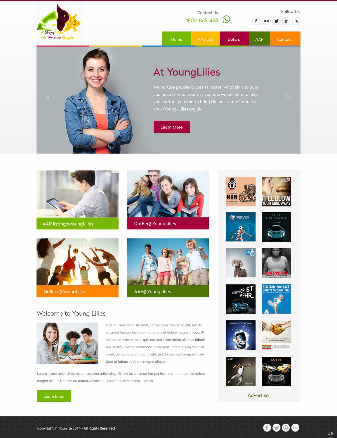 Web Design by pb for Young Lilies Limited | Design #4524254