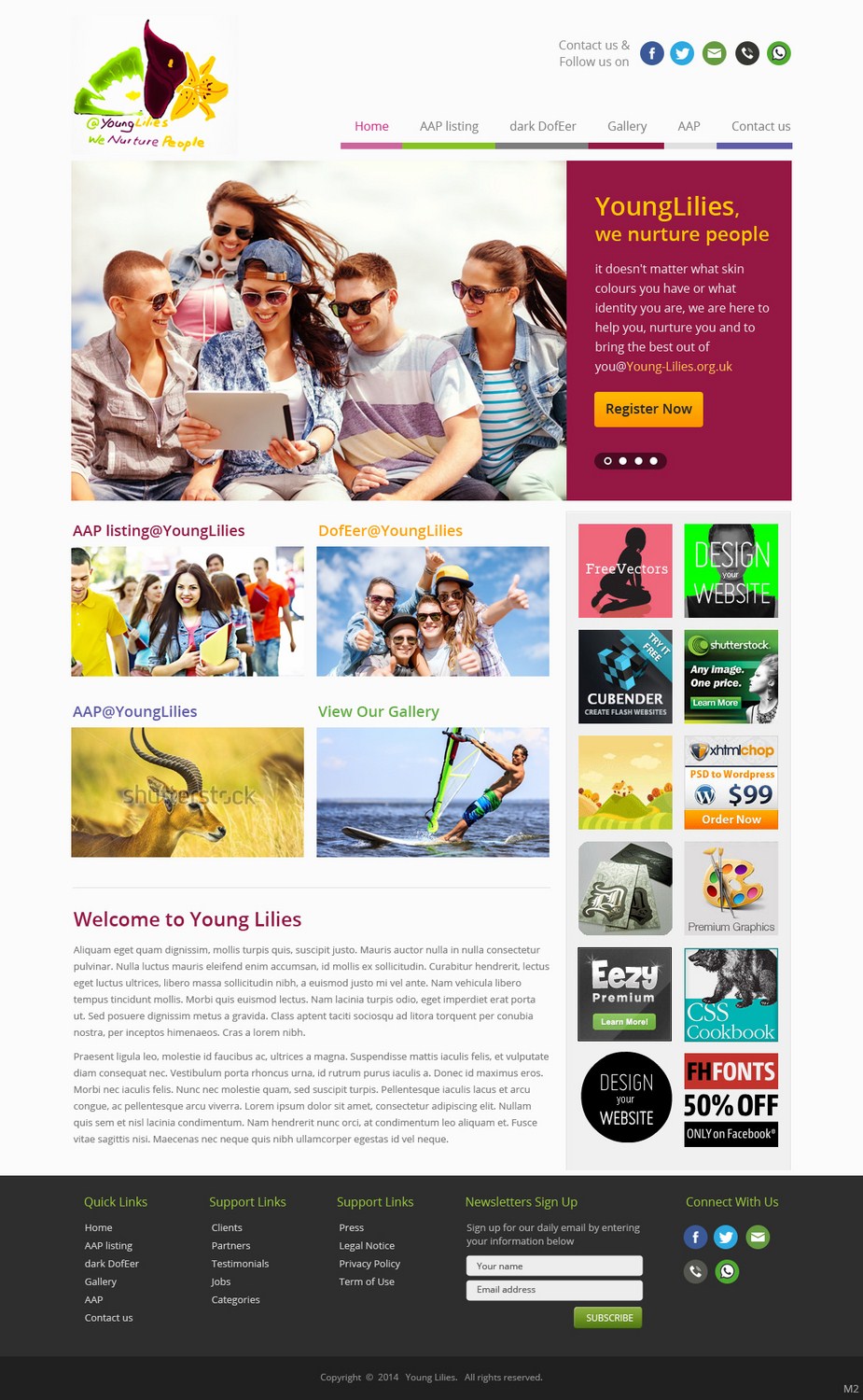 Web Design by pb for Young Lilies Limited | Design #4524273
