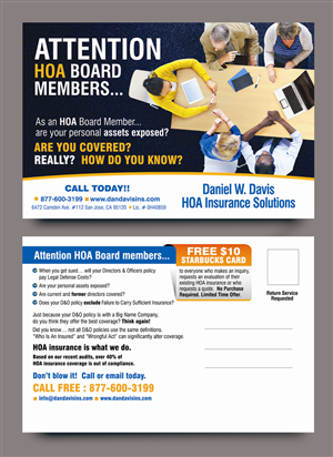 Insurance Postcard Design | Postkarten-Design von rkailas