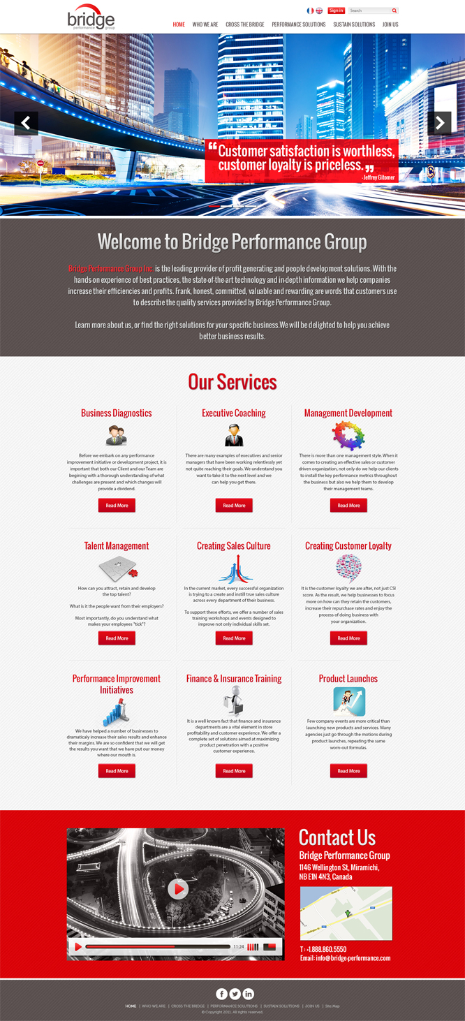 Diseño Web por Latest Design Ideas para Bridge Performance Group Inc. | Diseño #1618032