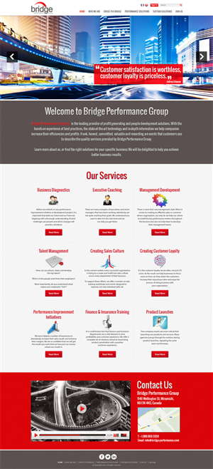 Diseño Web por Latest Design Ideas para Bridge Performance Group Inc. | Diseño: #1618032