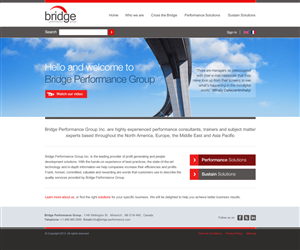 Web Design by Channel Studio for Bridge Performance Group Inc. | Design: #2216904