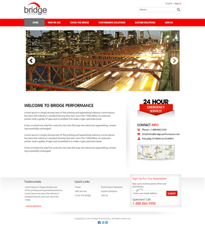 Diseño Web por Mayank Patel para Bridge Performance Group Inc. | Diseño #1294718