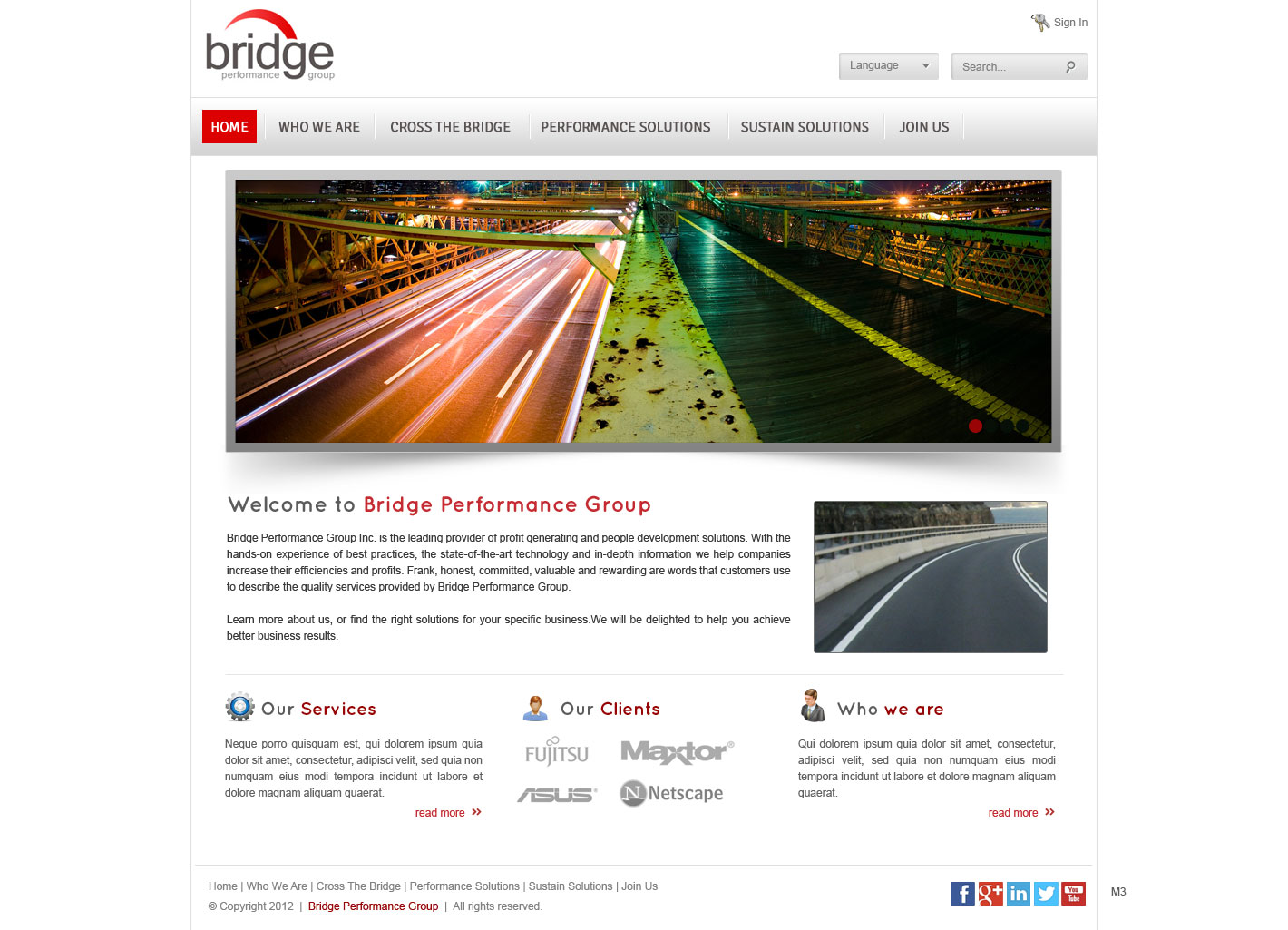 Diseño Web por pb para Bridge Performance Group Inc. | Diseño #1282077